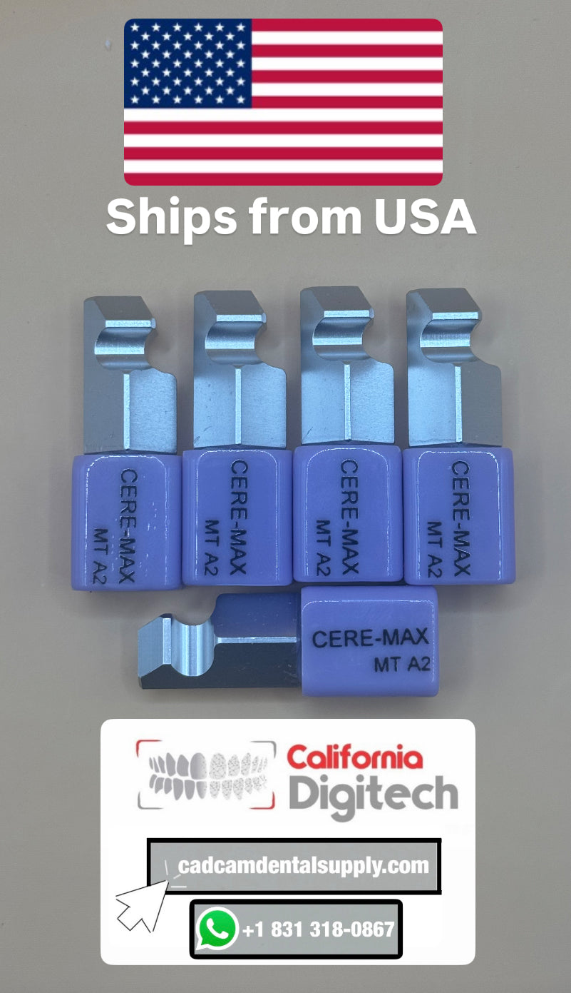 5pcs Dental Lithium Disilicate Glass Ceramic Block C14 MT A2 e.max for PlanMill