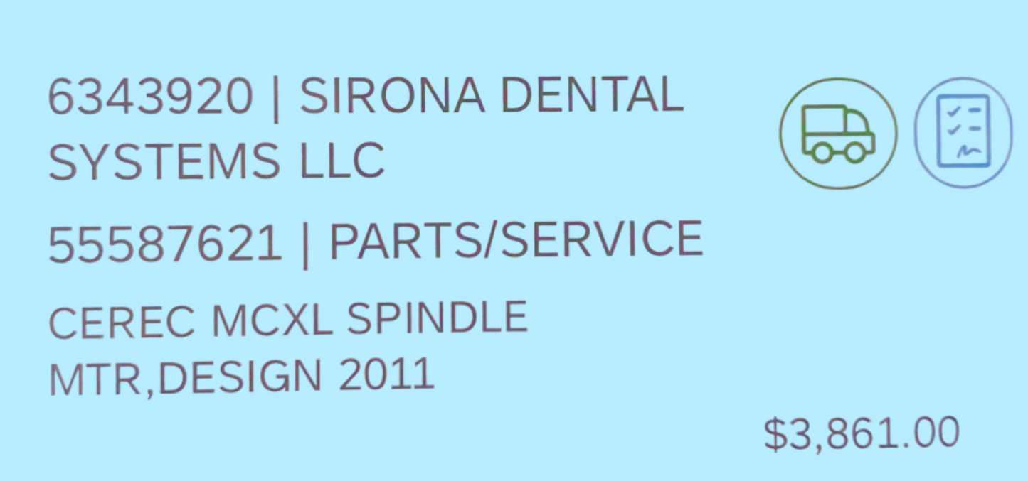 Motor de husillo de CC Dentsply Sirona CEREC MCXL C1 sin abrir y sellado