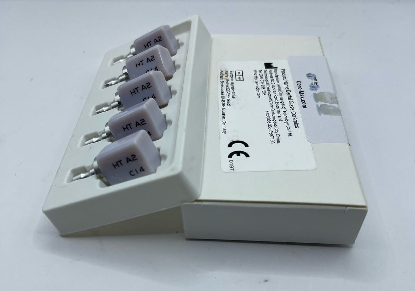 5 piezas/caja HT C14 A2 Cerámica de vidrio dental Dislicato de litio Cerec Emax CAD CAM