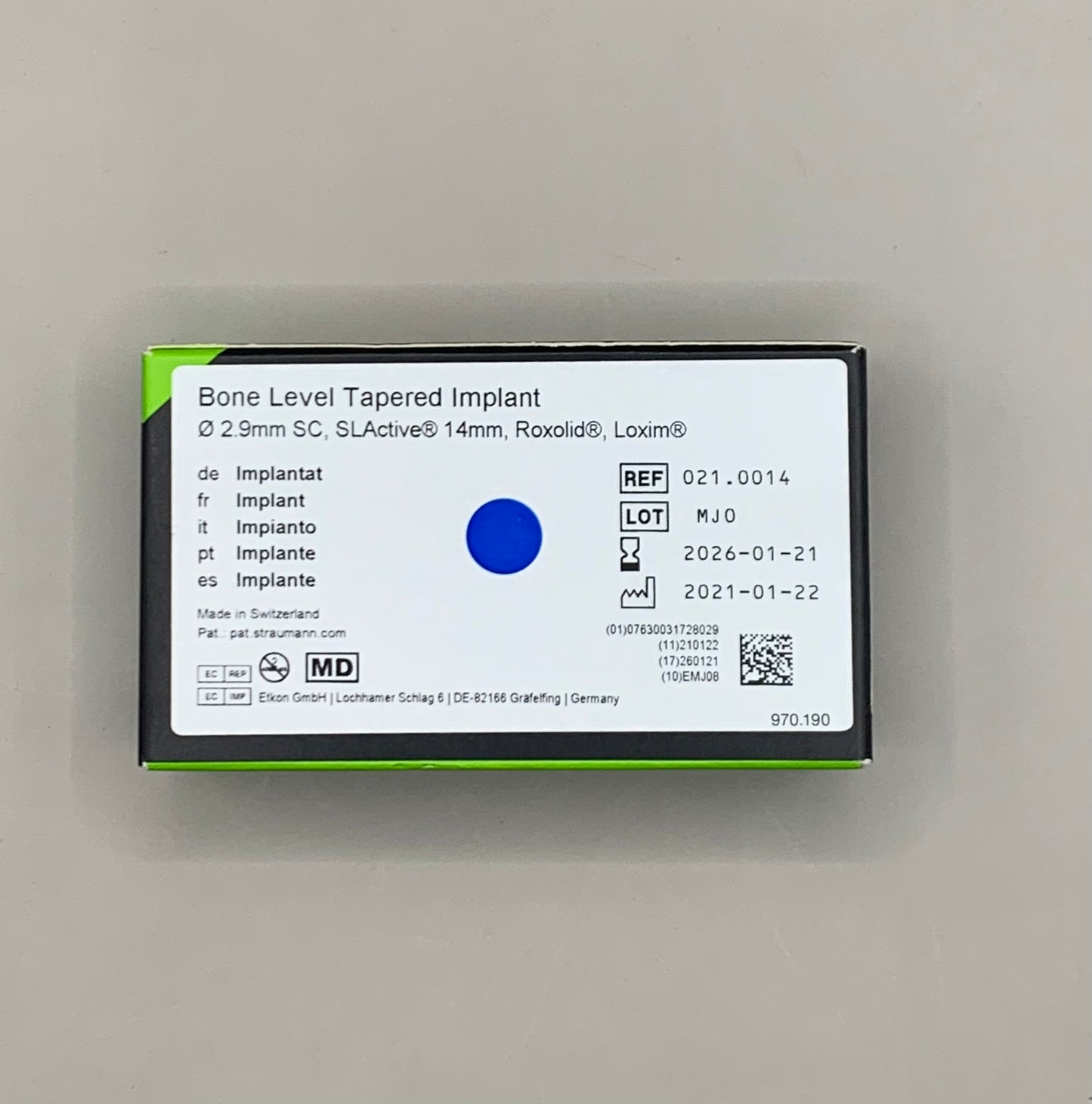 New Straumann Bone Level Implant SLActive - Many variations of Sizes, Roxolid (click to see variations)