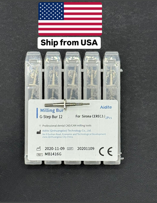 Fresa escalonada 12 para fresado CEREC (5 unidades) 