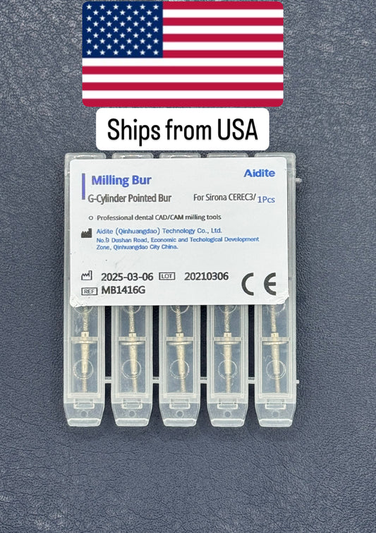 Brand New Cylinder Pointed Bur for CEREC 3 Compact milling (5 units)