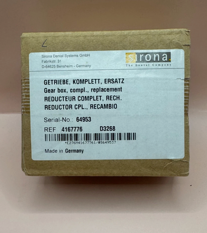 Sirona Trasmission 4167776 D3268  For  Cerec 2 + 3 , NEW SEAELED UNOPENED