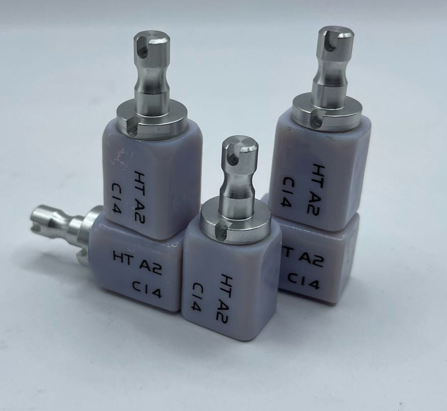5 piezas/caja HT C14 A2 Cerámica de vidrio dental Dislicato de litio Cerec Emax CAD CAM