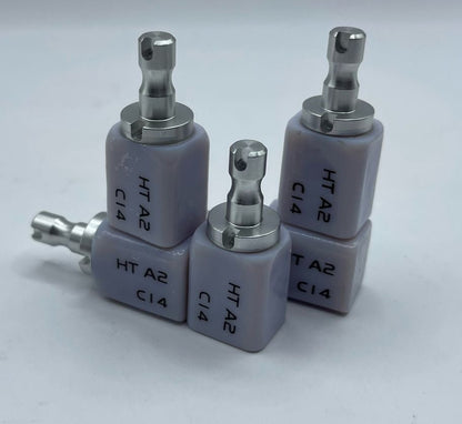 5 piezas/caja HT C14 A2 Cerámica de vidrio dental Dislicato de litio Cerec Emax CAD CAM